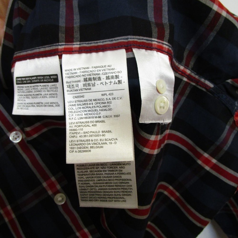 Levi's Men/Youth Long Sleeve Plaid Style Button Down Dress/Casual Shirt - Small - Picture 8 of 9